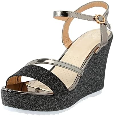 Ladies Moda Moda Plataforma de couro sólida Plataforma aberta do pé de fivela de fivela sandálias Sandals Mulheres verão