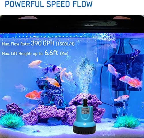 Welkinside Small Submersible Ultra Soil Fish Pump para aquário, remoção de esgotador de filtro de água para tanque de peixe,