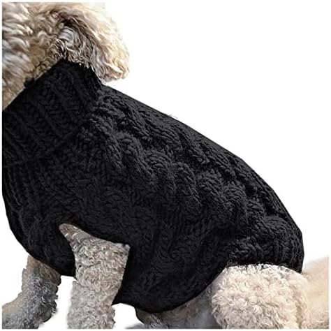Sxnbh sweater quente para cachorro roupas de inverno roupas de gola de gato de malha de gato de gato de gato de cachorro
