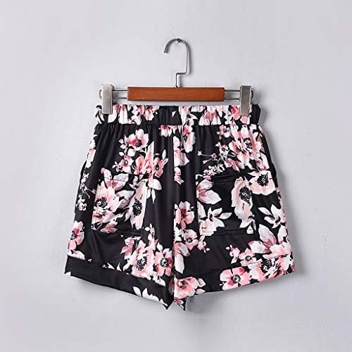 Grefer calças quentes para mulheres leopardo/flores/camuflagem de impressão elástica shorts casuais de cintura