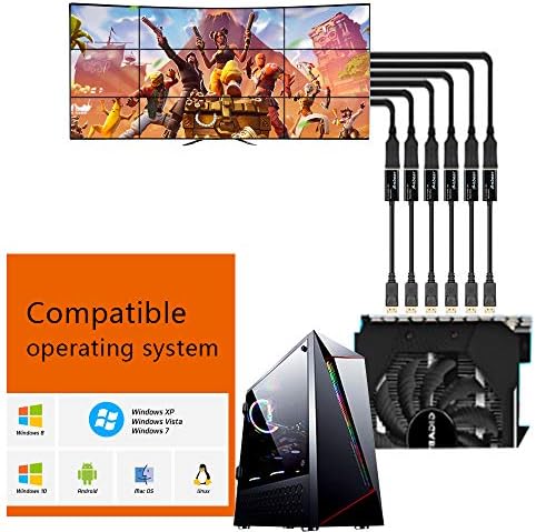 Porta de exibição ativa ANBEBRO Adaptador HDMI 2.0, Displayort para HDMI2.0b Adaptador para PC /tablet ativado para HDMI