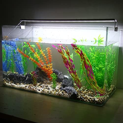 Conjunto de plantas de aquário vocoste, plantas de tanque de peixe falsas coloridas artificiais decoração de tanques