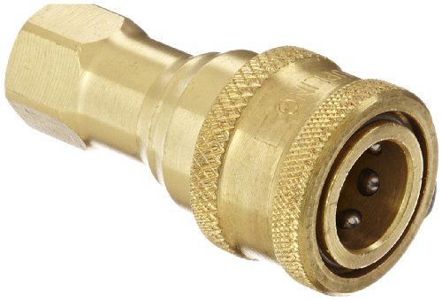 Dixon 1HF1-B Brass ISO-B Intercâmbio de ajuste hidráulico, acoplador, 1/8 acoplamento x 1/8-27 thread feminino NPTF