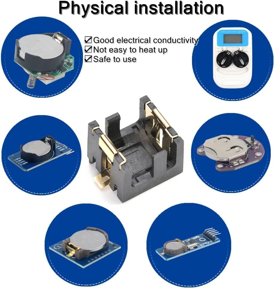 Heyiarbeit 2pcs AG13/LR44 Caixa de contêiner de bateria da moeda horizontal