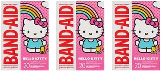 Band-Aid Brand Adhesive Bandrages, Hello Kitty, 20 contagem
