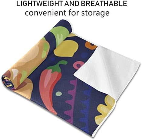 Aunhenstern Yoga Blanket Abacate-Taco-Fiesta Toalha de Yoga Yoga Mat Toalha