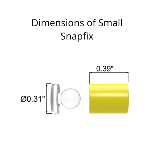 Snapfix | Standos de acrílico oculto para sinais | Montagem de sinalização mais fácil para instalar | 25 pacote - pequeno - ouro