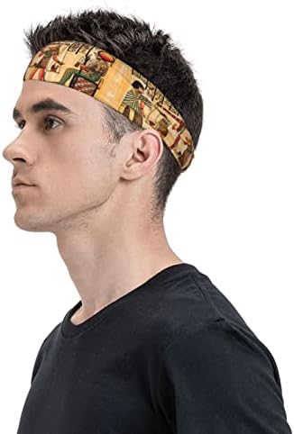Trabalho unissex Pulseiras antigas egípcias hieróglifas retro egípcias Multifuncionais Sorto Sweats Men's Performance Farda da cabeça