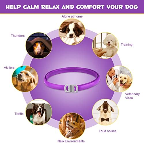 Colar de feromônio calmante para cães, colarinhos calmantes de cães do feromônio, libera feromônios por 30 dias, design de gola
