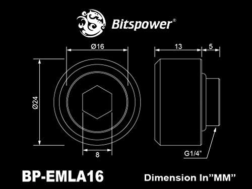 BitsPower G1/4 Avanço múltiplo avançado, para tubos rígidos de 16 mm OD, Deluxe White, 4-Pack