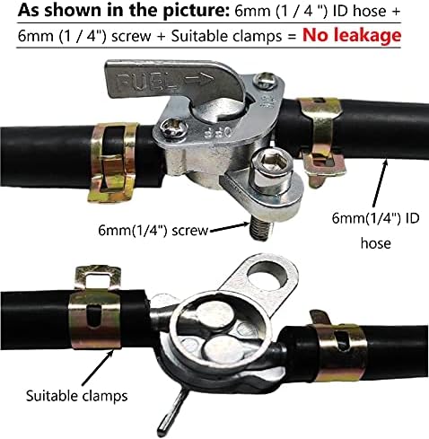 NOVO DAFU 2 PCS - 0,24 TANDE DE COMBUSTÍVEL Válvula de torneira Petcock On -off Inline para 50cc 70cc 90cc 100cc 110cc