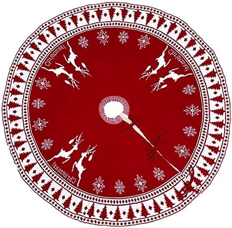 Saias de árvore de natal Huijie - Presente de decoração de festa de natal Salia de árvore de veado de flocos de neve