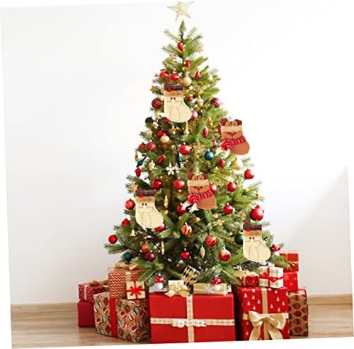 Sewacc 2pcs bolsa de presente de natal decoração de bling decoração de natividade sacos de tratamento de natal decoração de árvore de natal ornamento pendurado ornamento de natal doce meias