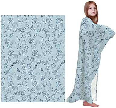 Cobertores de bebê para meninos unissex meninas, conchas de oceano Starfish swaddle cobertores super macios cobertores de flanela de pellale