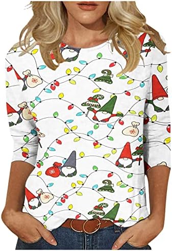 Jjhaevdy Merry Chirstmas Shirts for Womens Pullover Lightweight Casual Fall Sweetshirt Top Top