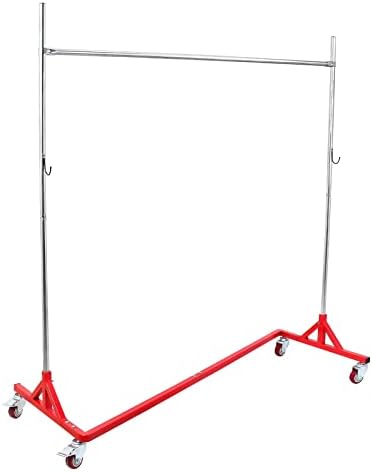 Migoda Z rack rack colapsível, altura ajustável roll rack rack rack, rack de rack de serviço pesado com rodas com rodas - ideal