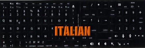 Mac Italian Keyboard adesivo no fundo preto