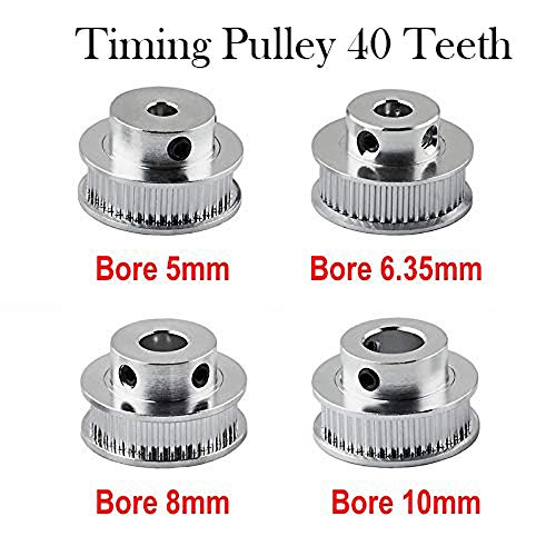 Polia de correia de cronometragem GT2 de alumínio 30/36/40/48/60 dentes de dentes 6/10 mm sem dente/com dente para a