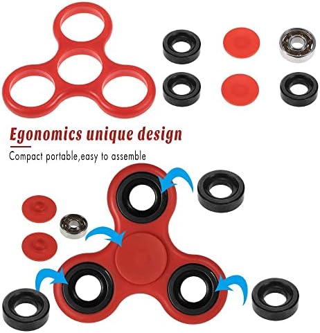 Figrol Fidget Spinner 5 Pack, Fidget Hand Toy Autism Fategs Hand Spinners Finger Toy Tri-Spinner TDAH Toys Ansiedade