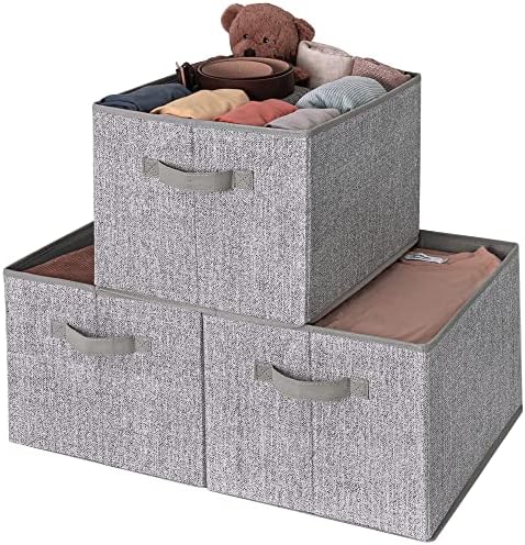 Vovó diz um pacote de caixas de armazenamento de retangular extra de 3 pacote e 3 bins de armazenamento de armário de armário de 3 pacote de 3 pacote