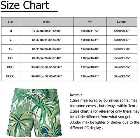 Shorts para homens nadam, troncos impressos masculinos novas calças casuais de moda de praia havaiana tropical
