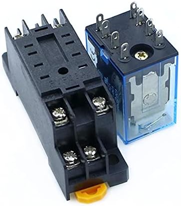 Vevel 10pcs my2p hh52p my2nj 12V/24V AC/DC Bobina de propósito geral DPDT Micro Mini Relay com soquete