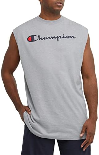 Camiseta muscular de campeão masculino, camiseta muscular de algodão, camiseta de camisa, tee de algodão