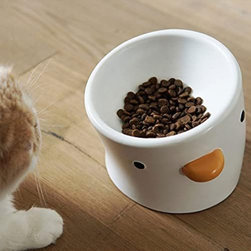 Comeone Ceramic Tilted eleved Pet Bowls para gatos e cães elevados tigela de gato tigela de água tigela de água sem estresse, prevenção