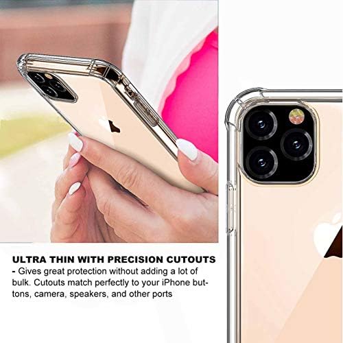 Casos claros compatíveis para Apple iPhone 11 6,1 polegadas, macio e flexível TPU Ultra-Finerfrof à prova de choque 4