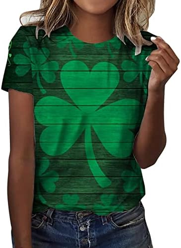 Camisetas do Dia da CGGMVCG St. Patricks para mulheres de manga curta redonda de manga curta