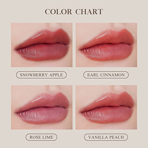 Fresho2 | HD Coleção Canela Satin Lipstick | Hidratante Luxo Cetim Lipstick Silky Smooth Texture | Apple Snowberry | Feito em