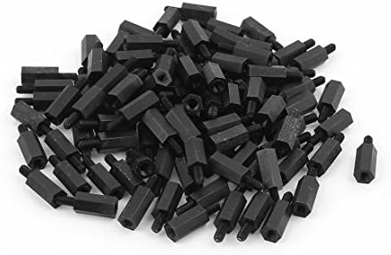 Parafuso occus quente 100pcs m3 12mm+6mm de nylon spacer hexágono pilar para placa-mãe