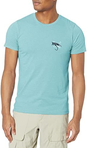 Tee de manga curta de Huk Men | T-shirt de pesca de desempenho