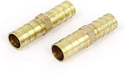 X-Dree 4pcs Tom de ouro de 10 a 10 mm de acoplador reto de tubo de tubo de tubo de tubo de tubo de tubo de ar de 10 mm (4 unids