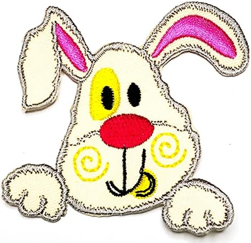 Kleenplus 3pcs. Rabbit Pet Patch Bunny Cute de desenhos animados artesanato artes reparo de costura de ferro bordado em costura em