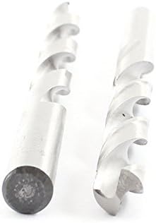 Aexit HSS Straight Tool Holder Brill Hole de 8,2 mm Twist Head 115mm Long Bit Bit Tom Silver 5pcs Modelo: 60AS214QO60