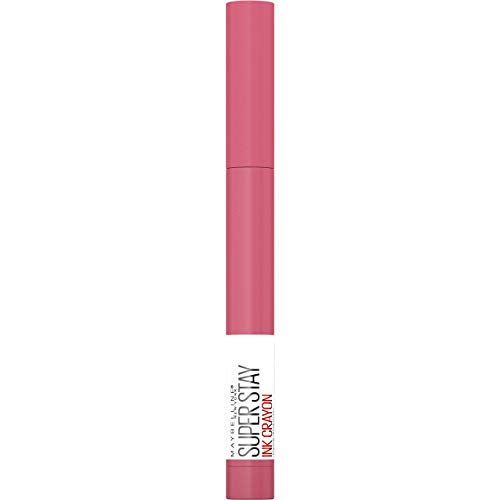 Maybelline New York Superstay Matte Ink Crayon Longlasting Pink Lipstick com Aplicador de Precisão 90 Mantenha -o Divertido,