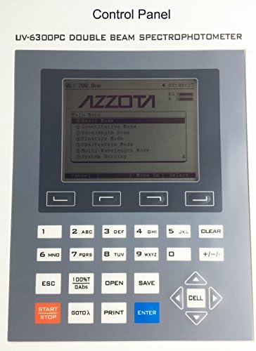 Azzta Se-6300, espectrofotômetro de UV-vis de 2 nm de varredura dupla, faixa de comprimento de onda: 190-1100 nm