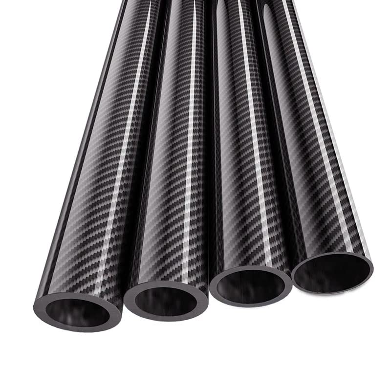 Todos os tamanhos de 2pcs comprimento 500 mm Tubo de fibra de carbono de alta dureza composta Material 3k para proteção