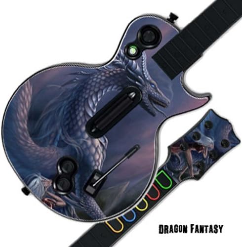 Mightyskins Skin Compatível com Guitar Hero Guitar Hero - Dragon Fantasy | Tampa protetora, durável e exclusiva do encomendamento