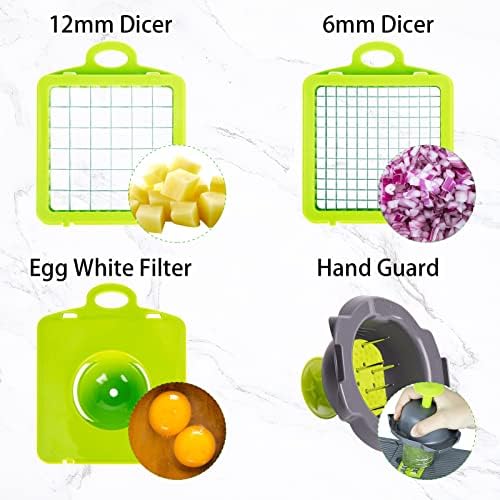 Choqueiro de vegetais da Elabli Pro com 8 lâminas: Mandoline Slicer Ocricer Chopper Dicer Eggs Separator Slicer Slicer Cutter Slicer,