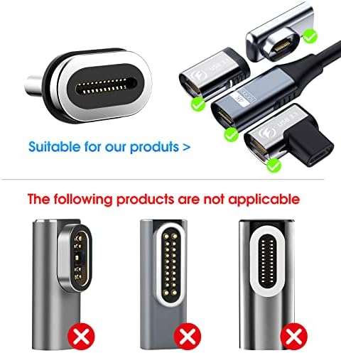Duhesin 24pins Magnetic USB C Conector Dicas compatíveis com a maioria dos dispositivos de comprimido de adaptador de cabo telefônico