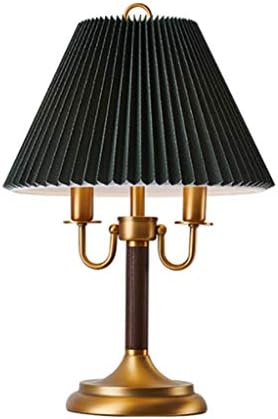 Lâmpada de mesa retro plissada Americana Zhaoleei Novo lâmpada chinesa de mesa de cabeceira chinesa Lâmpada de cabeceira de