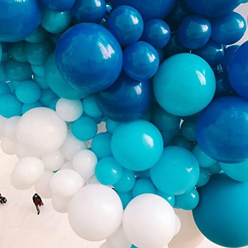 Balões azuis do Partywoo, 120 PCs Balões azuis reais de 5 polegadas, balões azuis escuros para arco de guirlanda de balão como decorações de festa, decorações de aniversário, decorações de casamento, decorações de chá de bebê