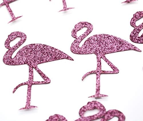 Decoração de confete de flamingo rosa Glitter para Festa de Natal Tropical Flamingo, 100pcs/pacote