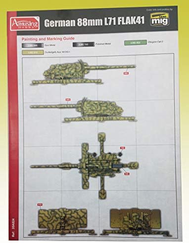 UNABERKANNT AMH35A024 Hobby divertido AH35A024 1/35 alemão 88 mm L71 Flak41 Gun antiahraft