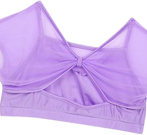 Yihuimin garotas meninas 2 peças dança lírica conjuntos de malha de malha top de colheita com saias de chiffon hi-lo