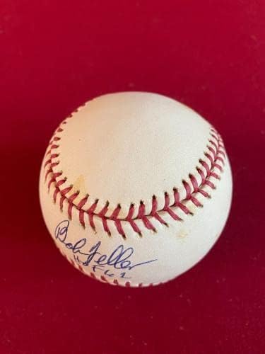 Bob Feller, autografado índios oficiais de beisebol INS - bolas de beisebol autografadas