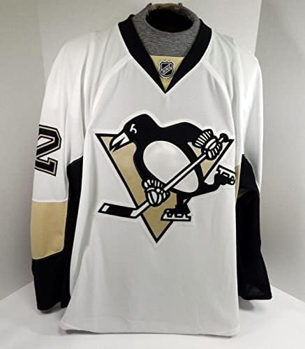 2014-15 Pittsburgh Penguins Harrison Ruopp 52 Game usou White Jersey 56 DP30798 - Jogo usado NHL Jerseys