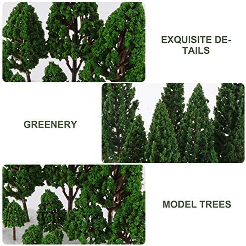 Didiseaon modelo ferroviário pinheiros mini -paisagem verde árvores modelo misturadas árvores de árvore de árvores